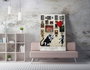 Wallity WY119 Banksy Lienzo Decorativo enmarcado 50 x 70 cm